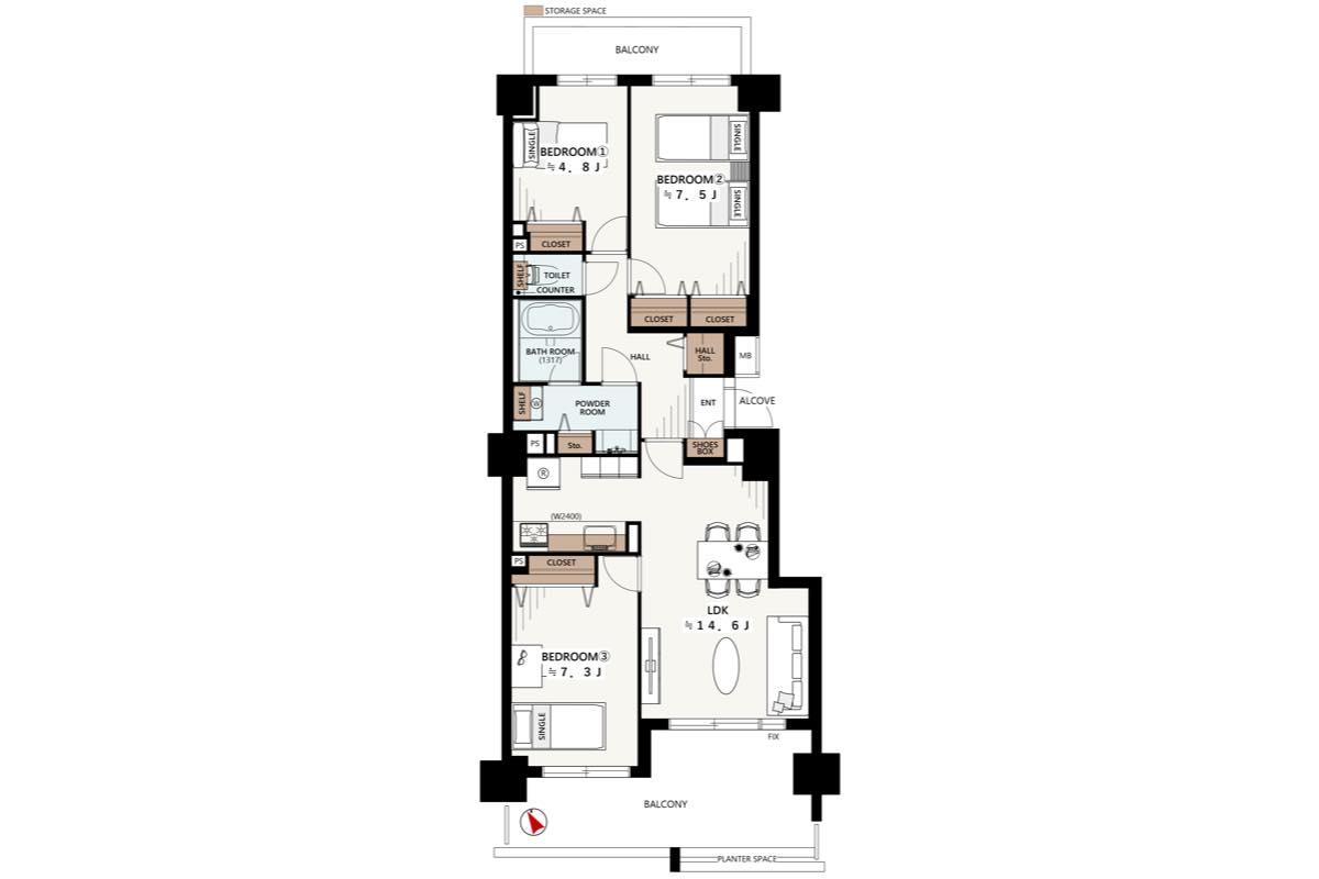 ガーデンプラザ新検見川4番館 604号室