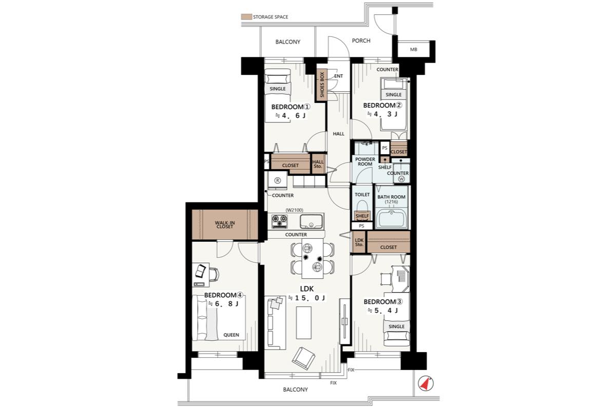 ラミーユ松戸ハイライズ壱号棟プルミエ棟 511号室