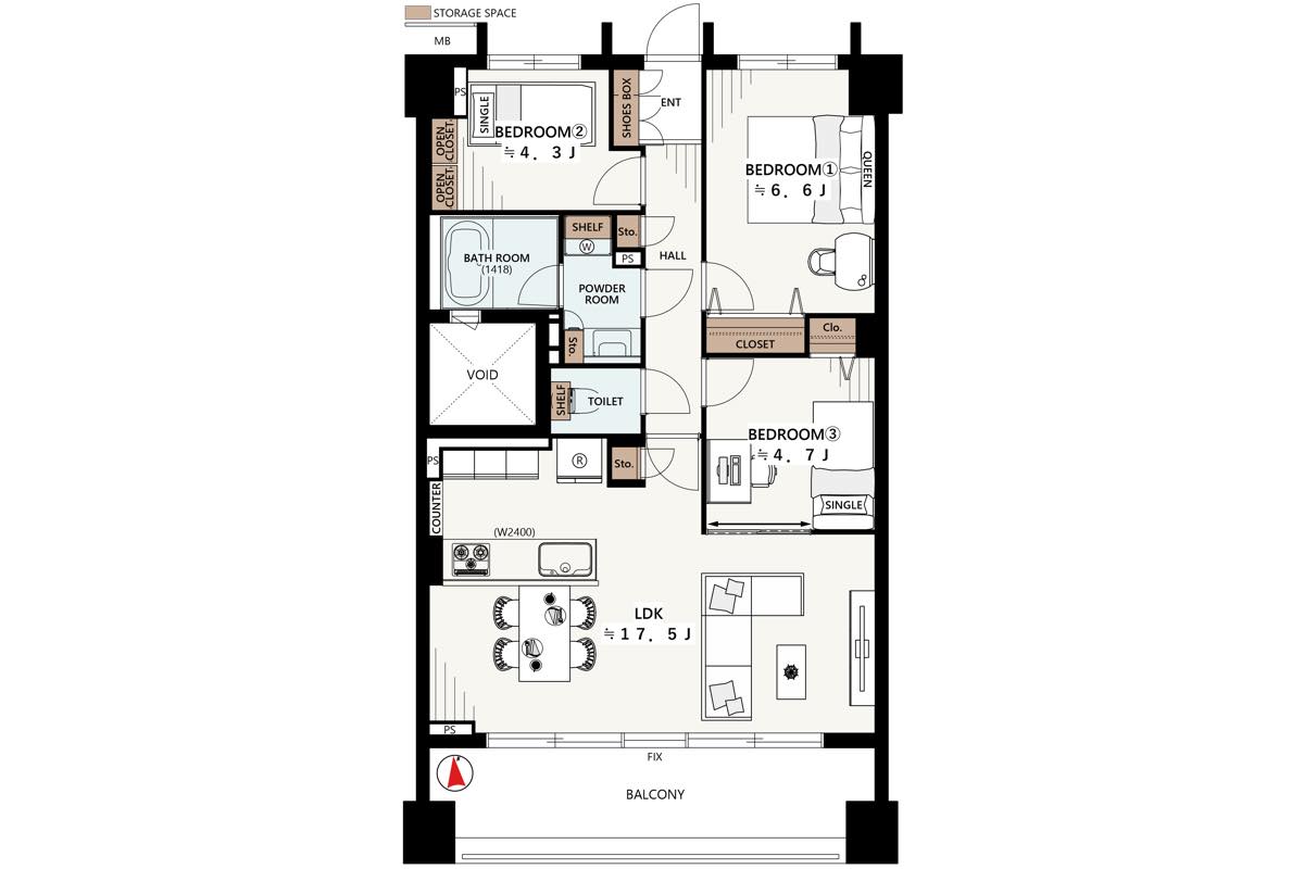 パークハウス木々津田沼前原 205号室